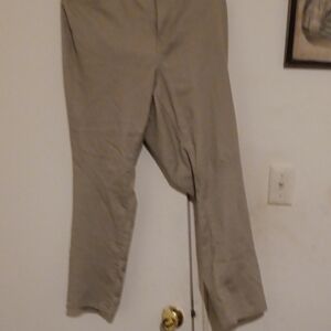 Elegant Beige Straight Leg Women's Pants